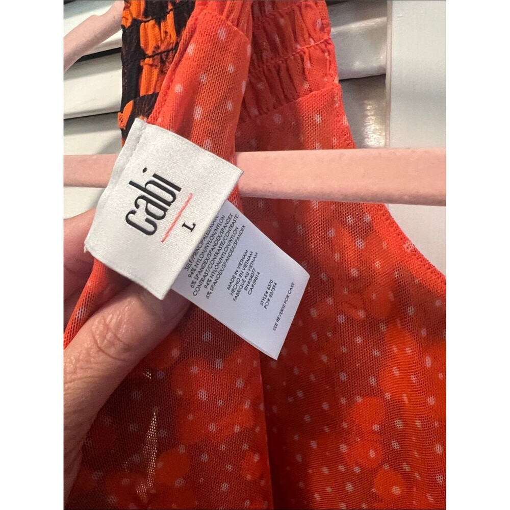 #2128**Sleeveless Orange Floral Wrap Dress for Women - Picture 2 of 10